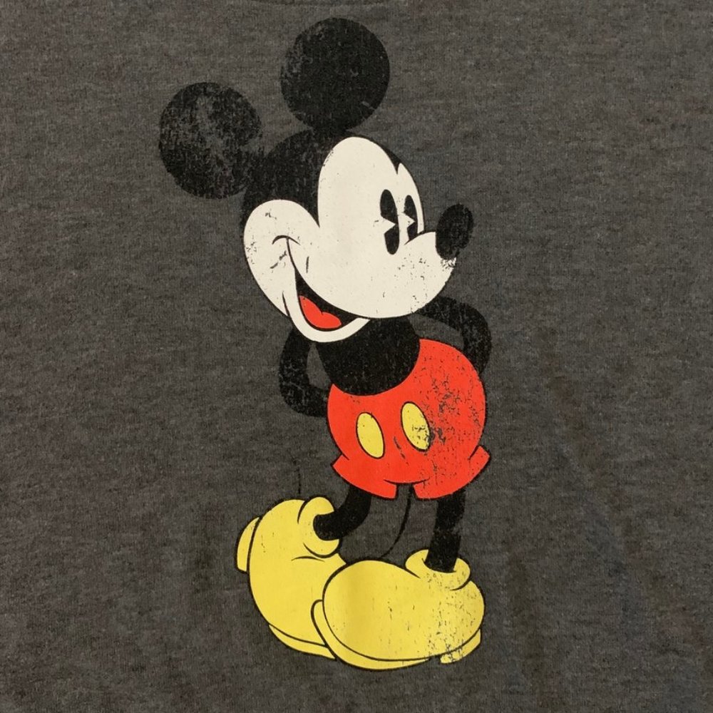 Disney Distressed Mickey Mouse Sweatshirt T Shirt - Picture 2 of 5